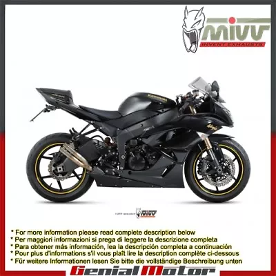 Mivv Exhaust Muffler Double Gun Titanium For Kawasaki Zx-6 R 2009 > 2016 • $262